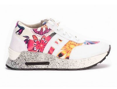 Sneakers de cuero floreado de Pamuk